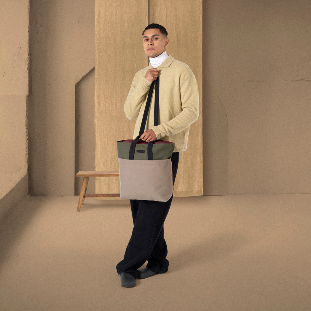 Nolan Convertible Backpack - Olive - Dark Sand