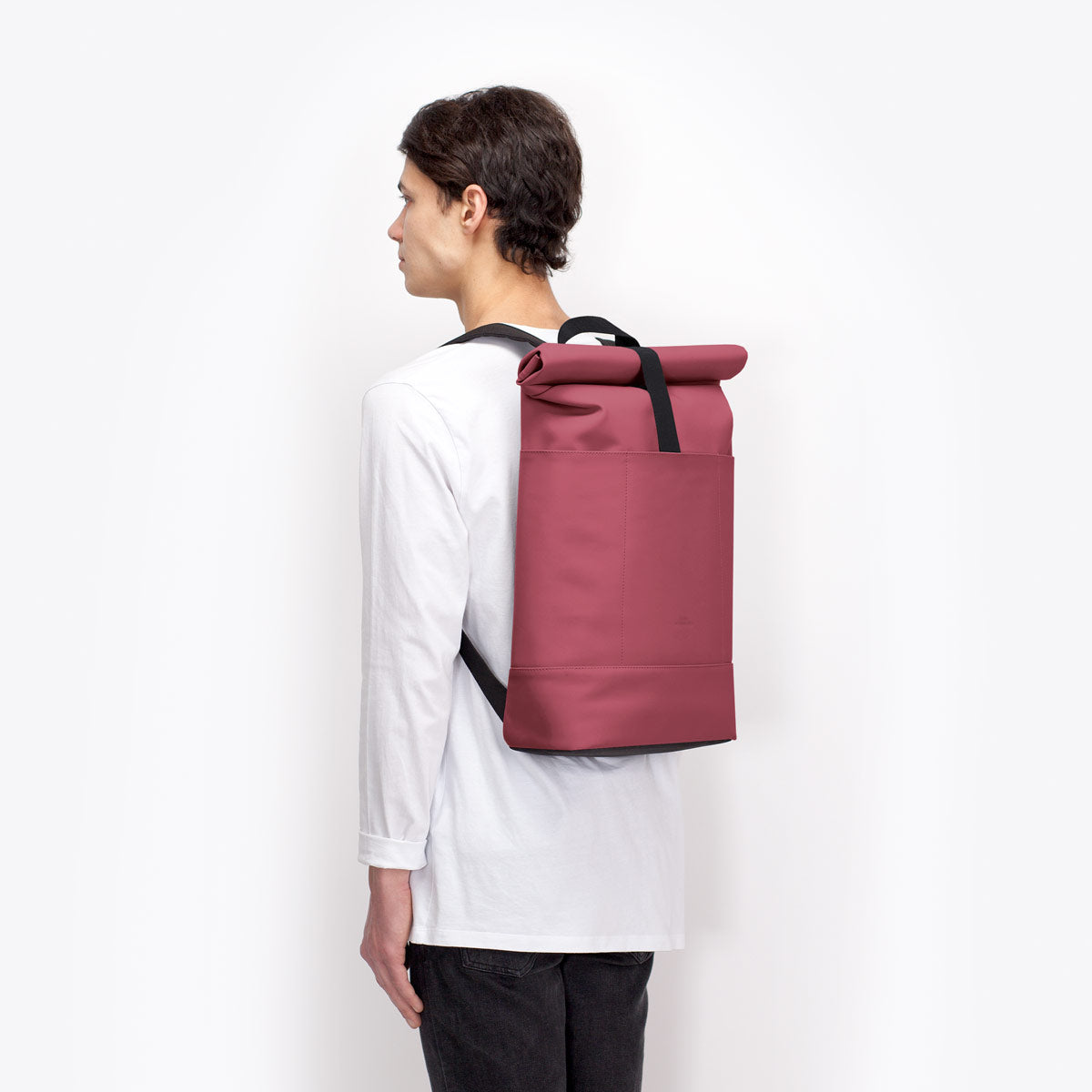 Hajo Roll-Top Backpack - Burgundy / Medium
