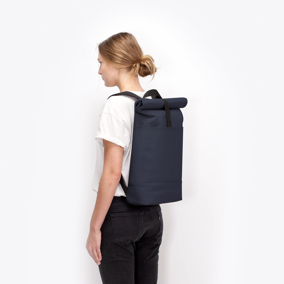 Hajo Roll-Top Backpack - Dark Navy / Medium