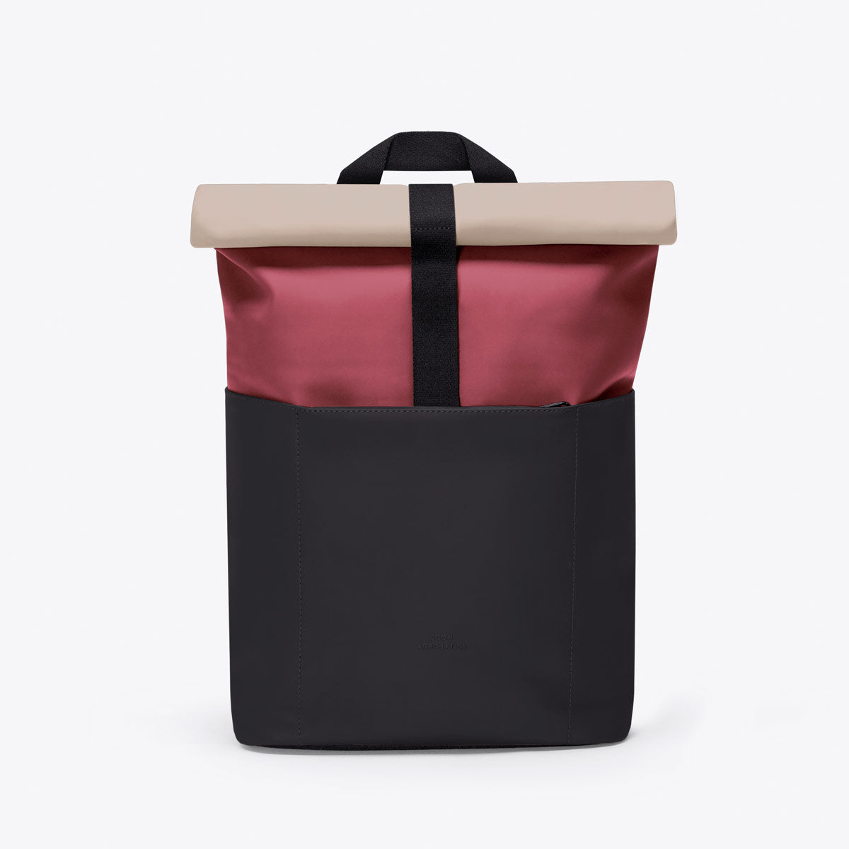Hajo Roll-Top Backpack - Burgundy - Black / Mini