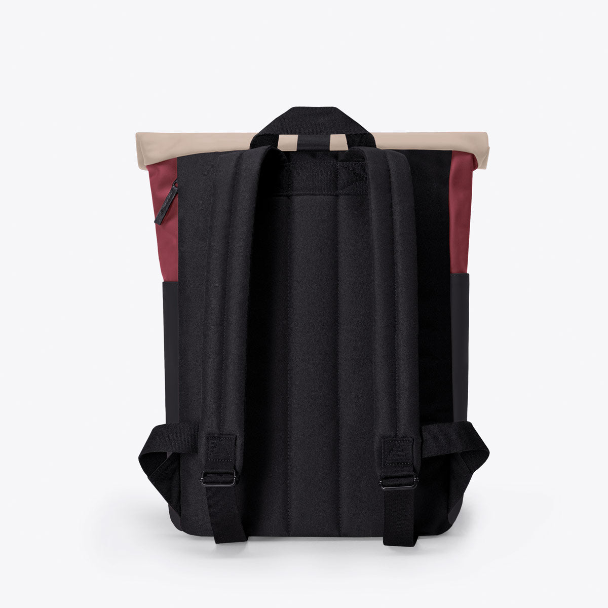 Hajo Roll-Top Backpack - Burgundy - Black / Mini