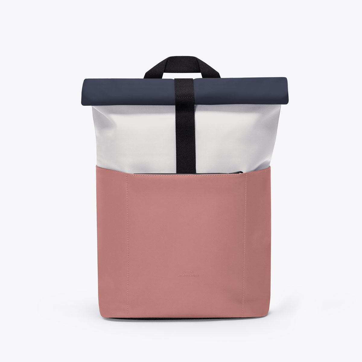 Hajo Roll-Top Backpack - Glacier Grey - Dark Rose / Mini