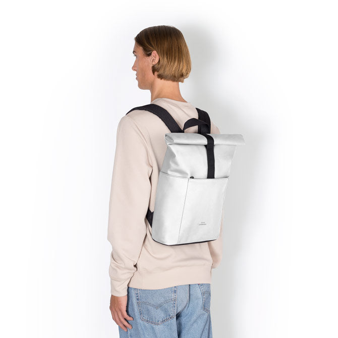 Hajo Roll-Top Backpack - Silver Metallic / Mini