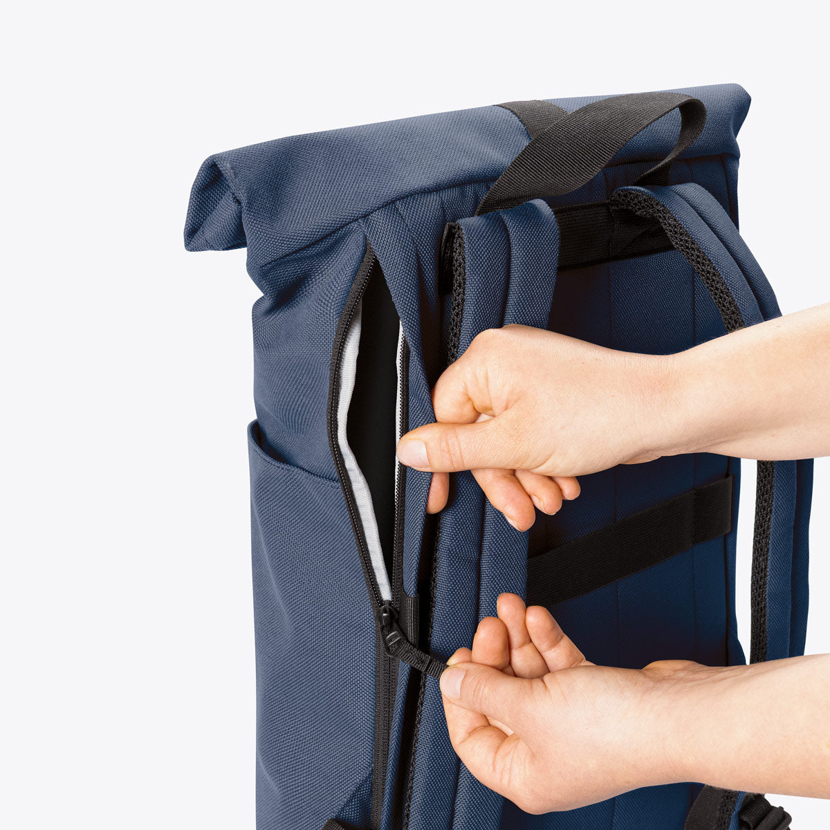 Hajo Roll-Top Backpack - Dark Navy / Mini