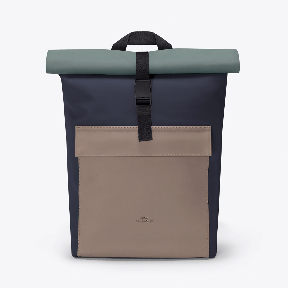 Jannik Roll-Top Backpack - Dark Navy - Dark Sand / Medium