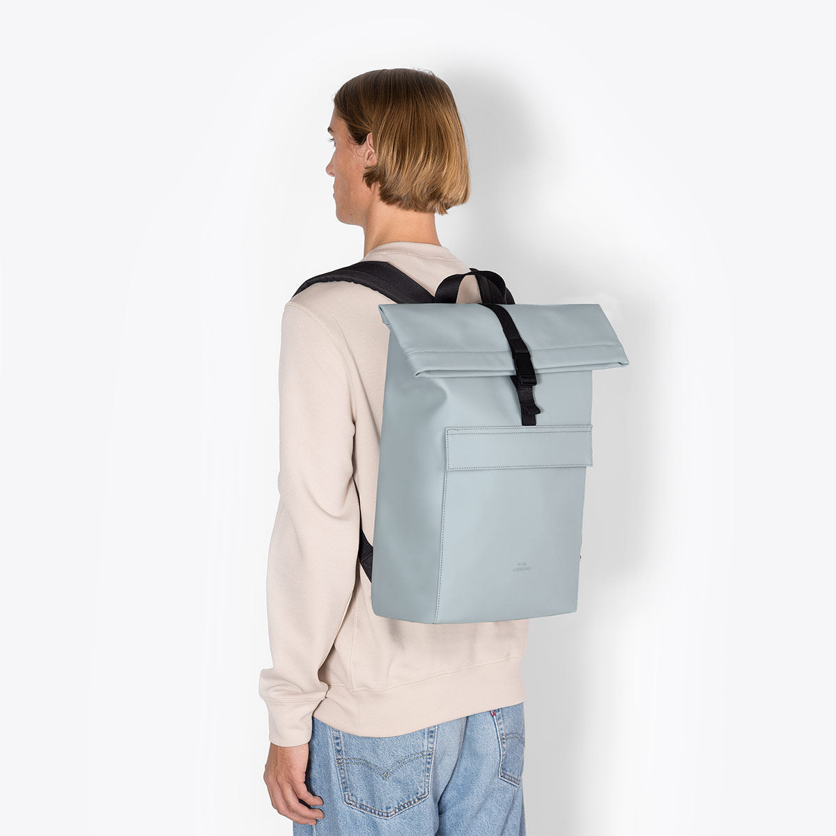 Jannik Roll-Top Backpack - Dusty Blue / Medium