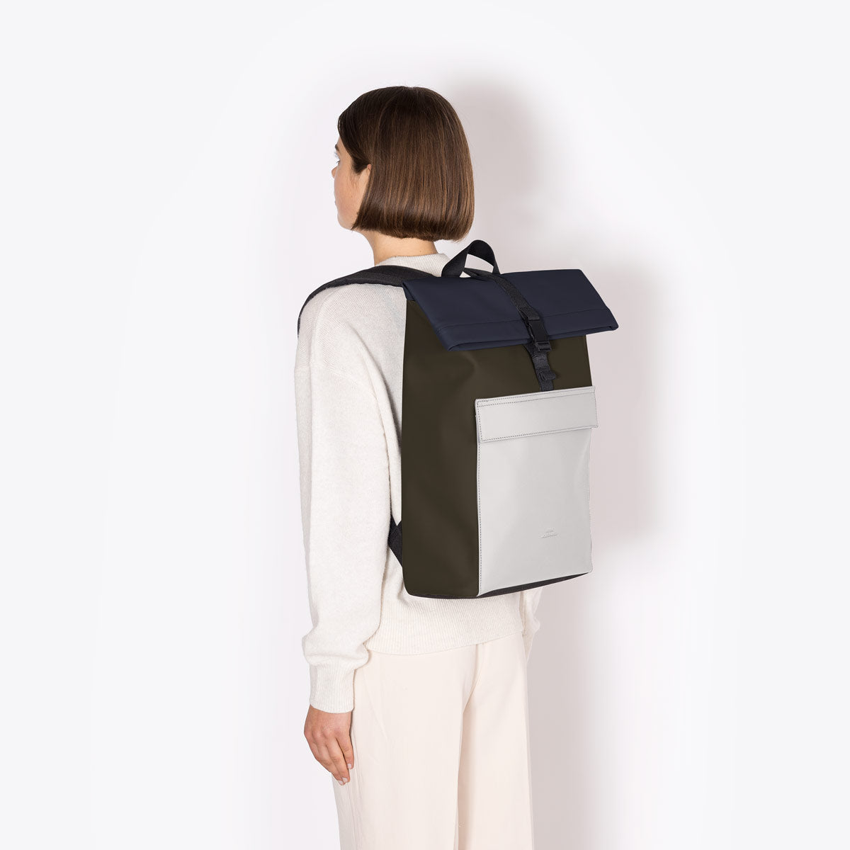 Jannik Roll-Top Backpack - Olive-Glacier-Grey / Medium