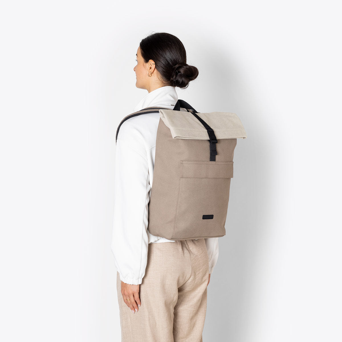 Jannik Roll-Top Backpack - Dark Sand - Light Sand / Medium