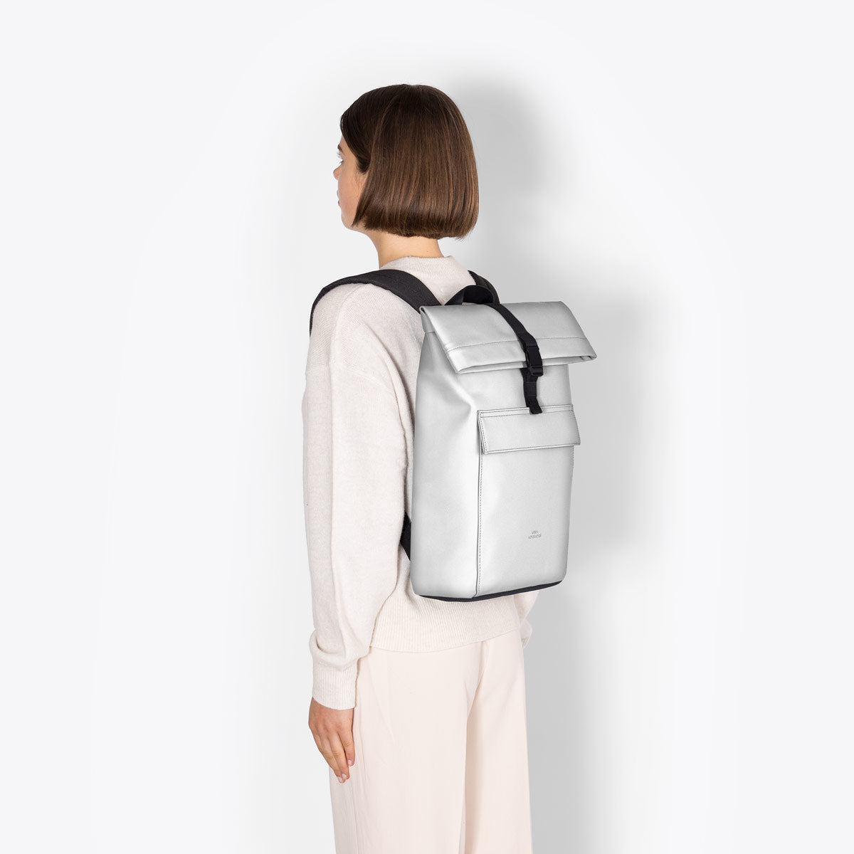 Jannik Roll-Top Backpack - Silver Metallic / Mini