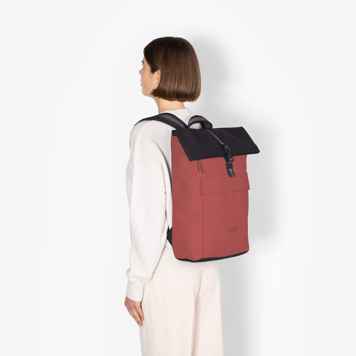 Jasper Roll-Top Backpack - Hibiscus - Black / Mini