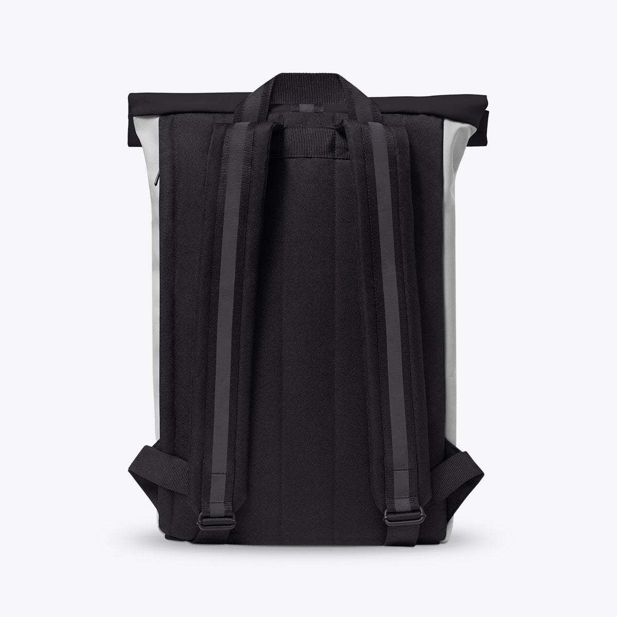 Jasper Roll-Top Backpack - Light Grey - Black / Medium
