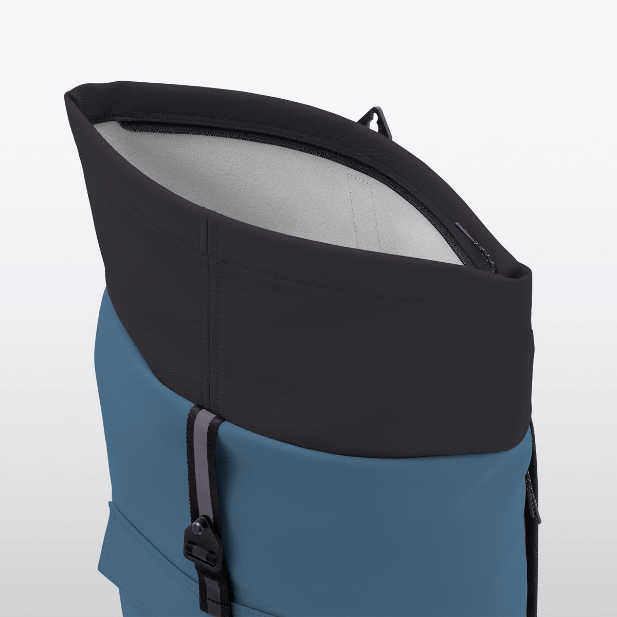 Jasper Roll-Top Backpack - Petrol - Black / Medium
