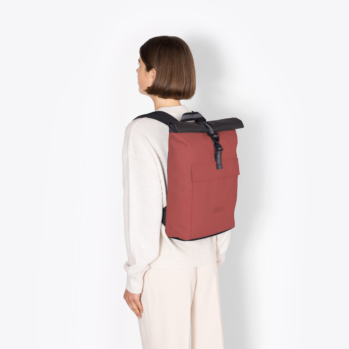 Jasper Roll-Top Backpack - Hibiscus - Black / Mini