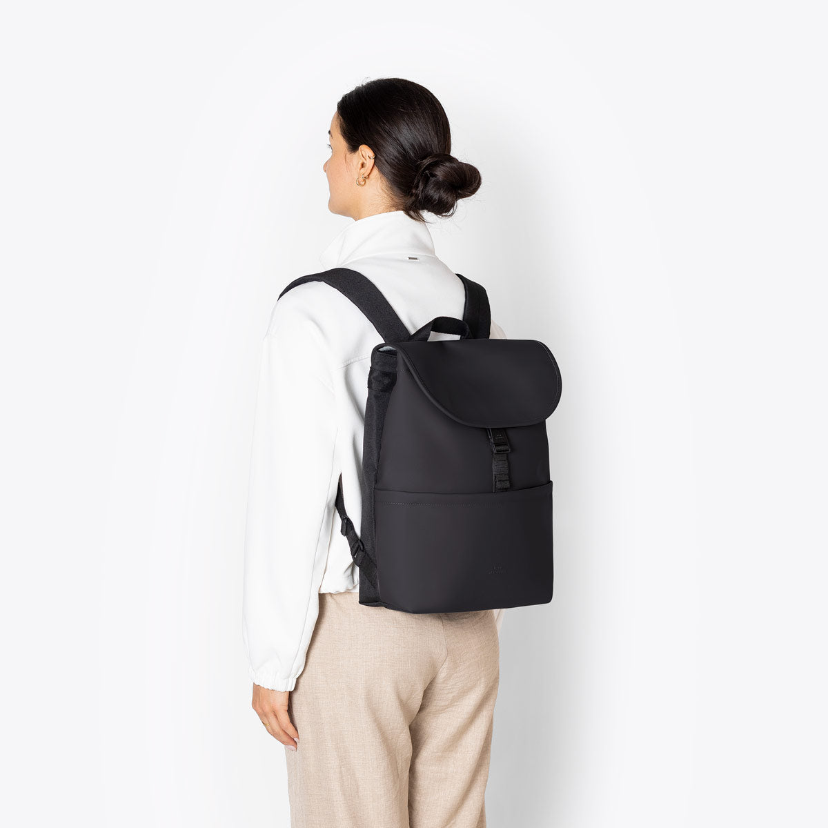 Mion Flat Top Backpack - Black