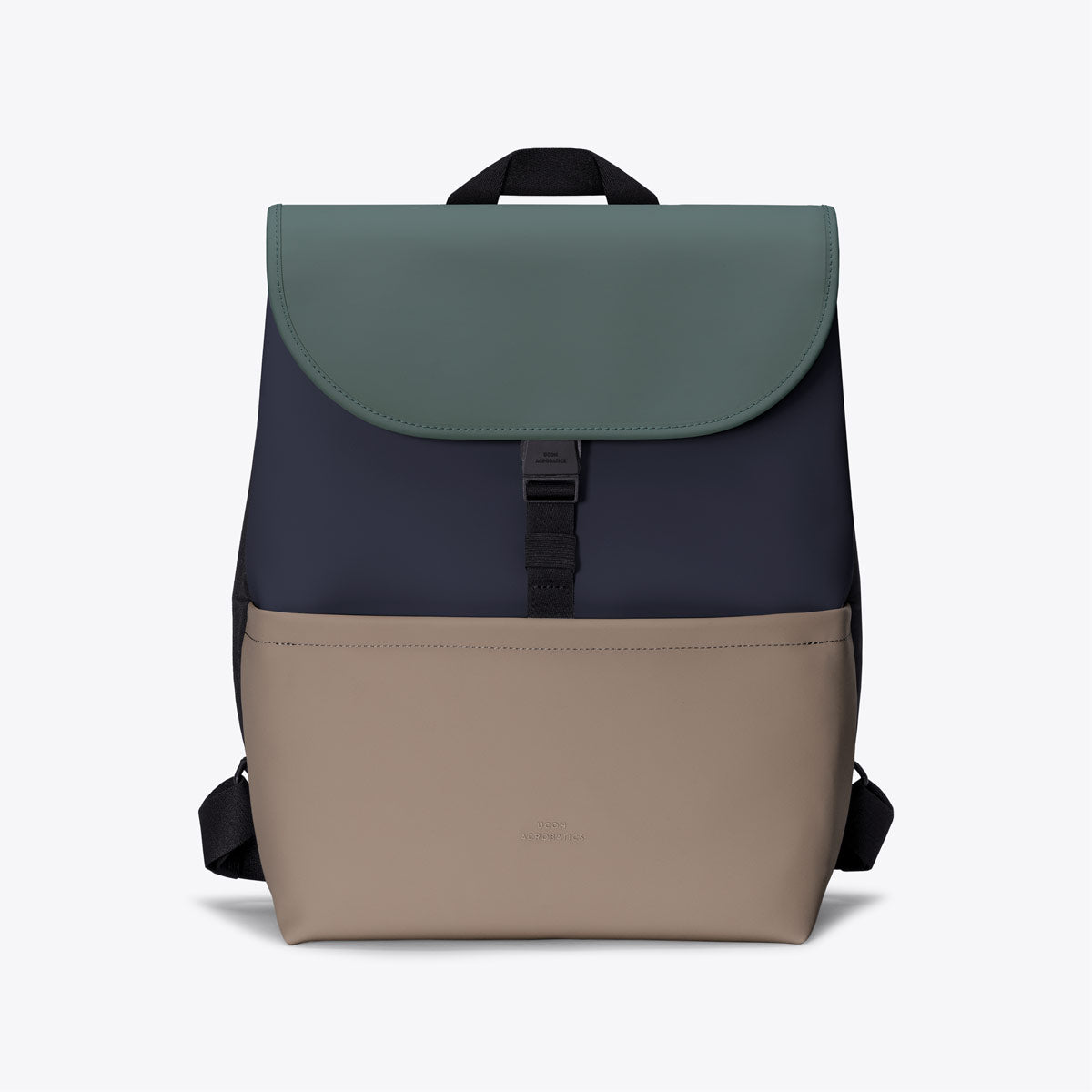 Mion Flap-Top Backpack - Dark Navy - Dark Sand