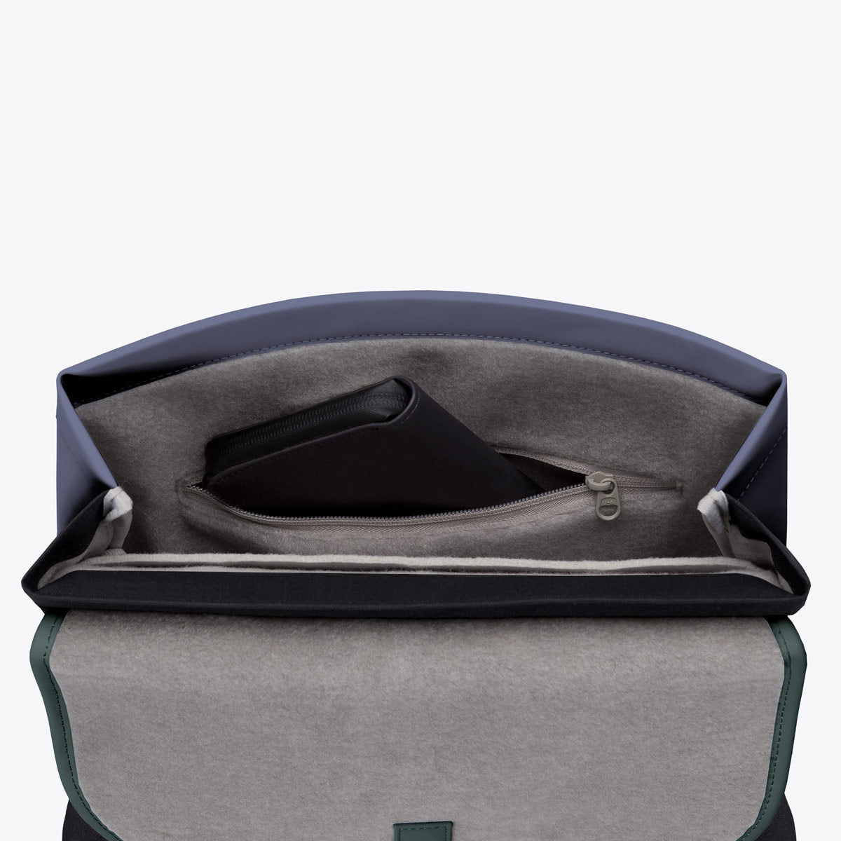 Mion Flap-Top Backpack - Dark Navy - Dark Sand
