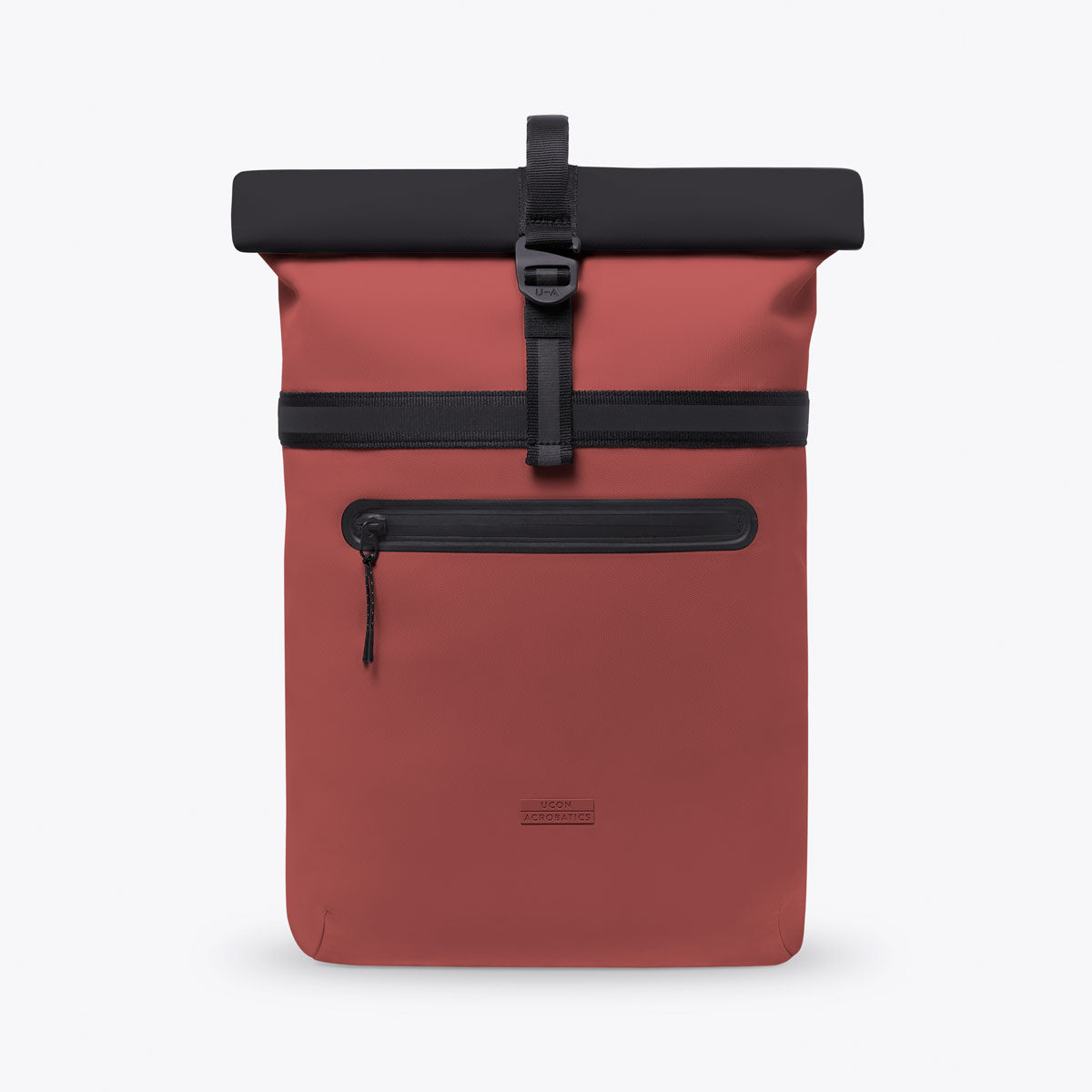 Niklas Roll-Top Backpack - Hibiscus - Black