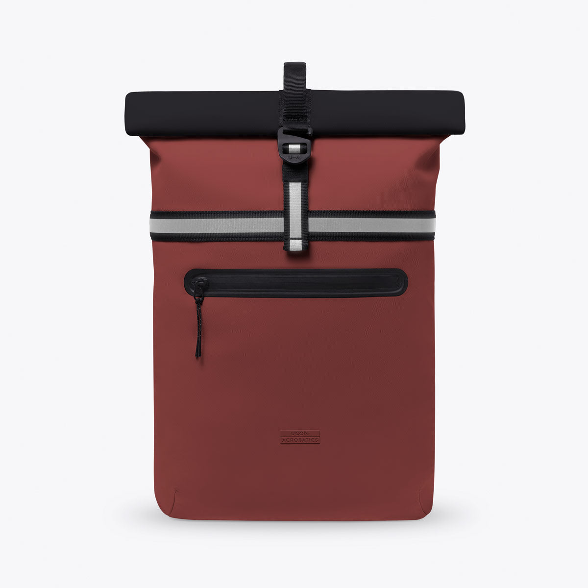 Niklas Roll-Top Backpack - Hibiscus - Black