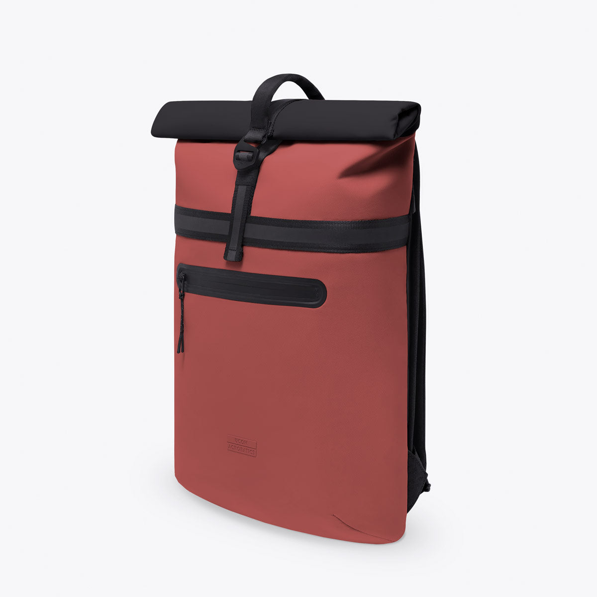 Niklas Roll-Top Backpack - Hibiscus - Black