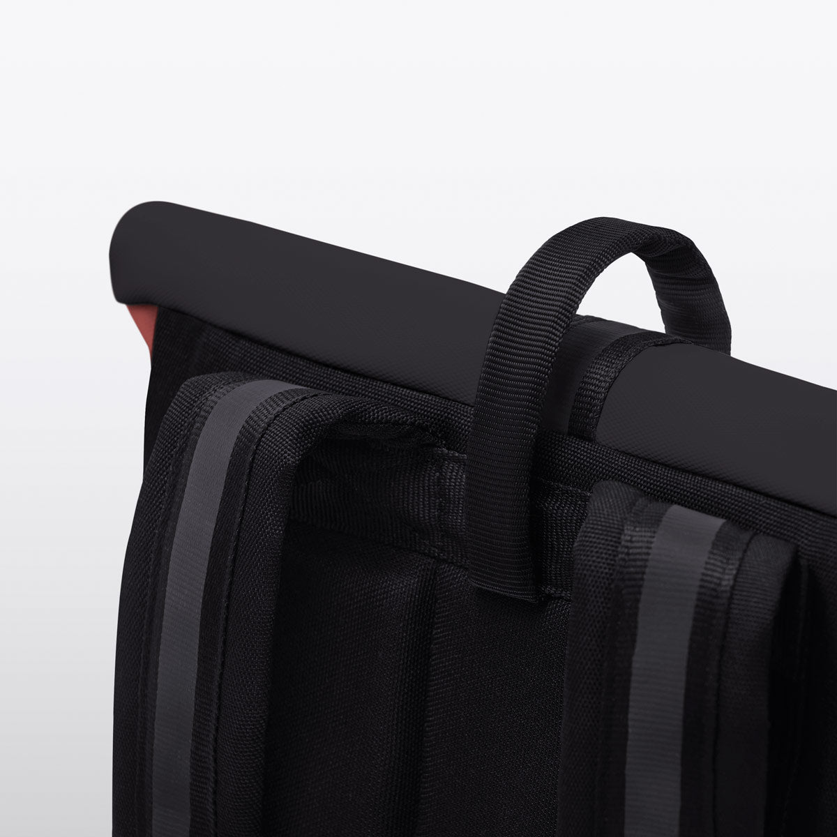 Niklas Roll-Top Backpack - Hibiscus - Black