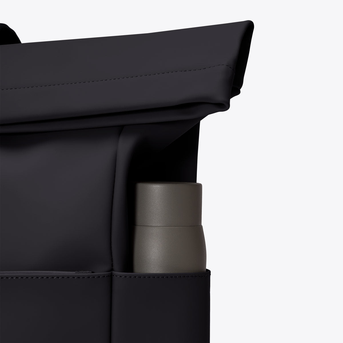 Yuto Roll-Top Backpack - Black