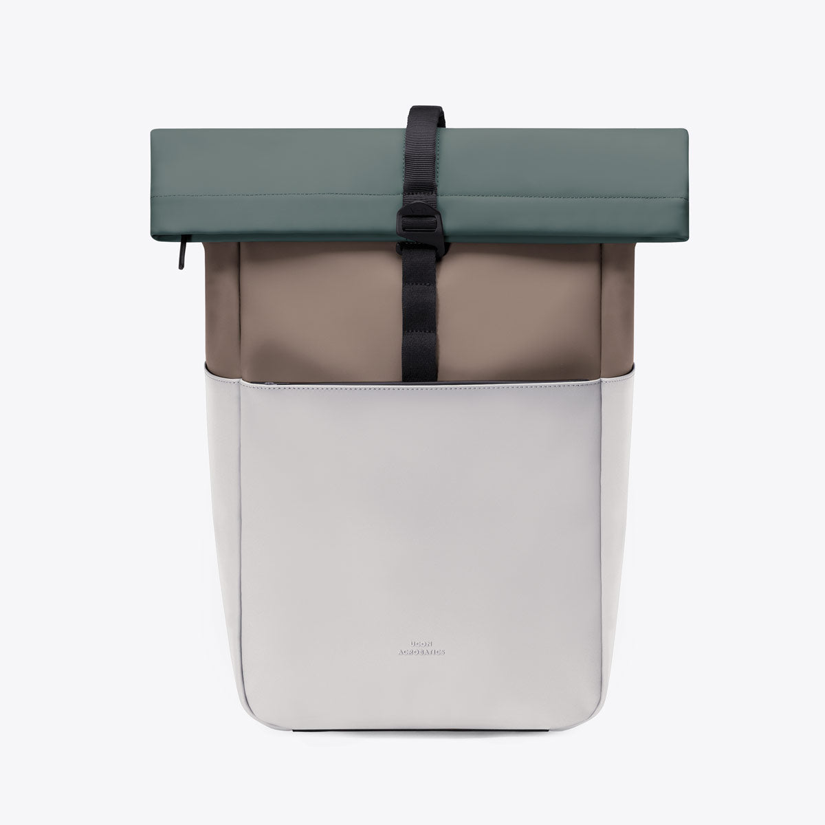Yuto Roll-Top Backpack - Dark Sand - Glacier Grey
