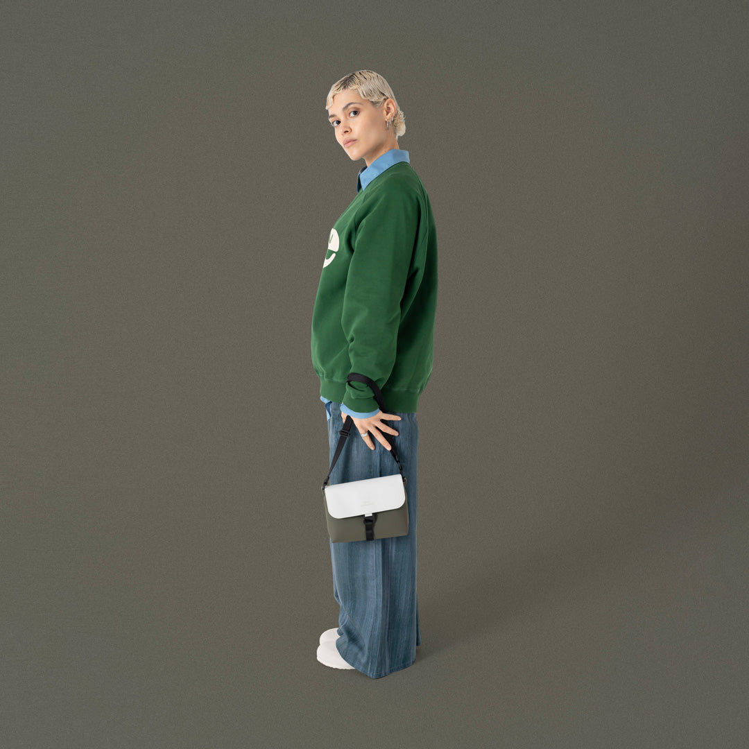 Yuri Shoulder Bag - Glacier Grey - Olive