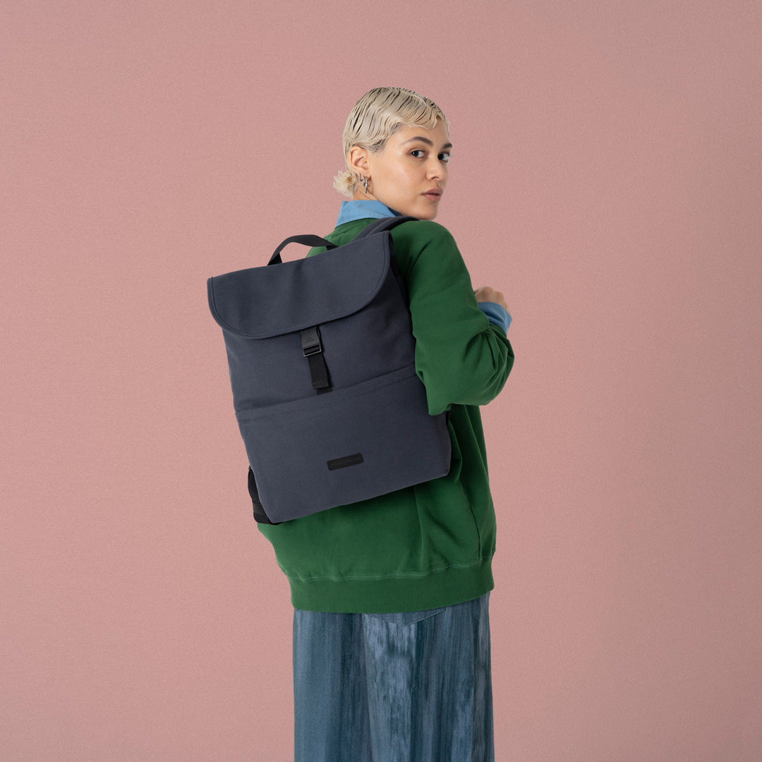 Mion Flat Top Backpack - Dark Navy