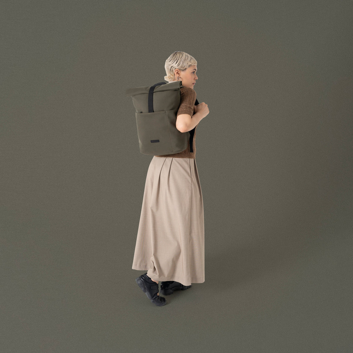 Hajo Roll-Top Backpack - Olive / Mini