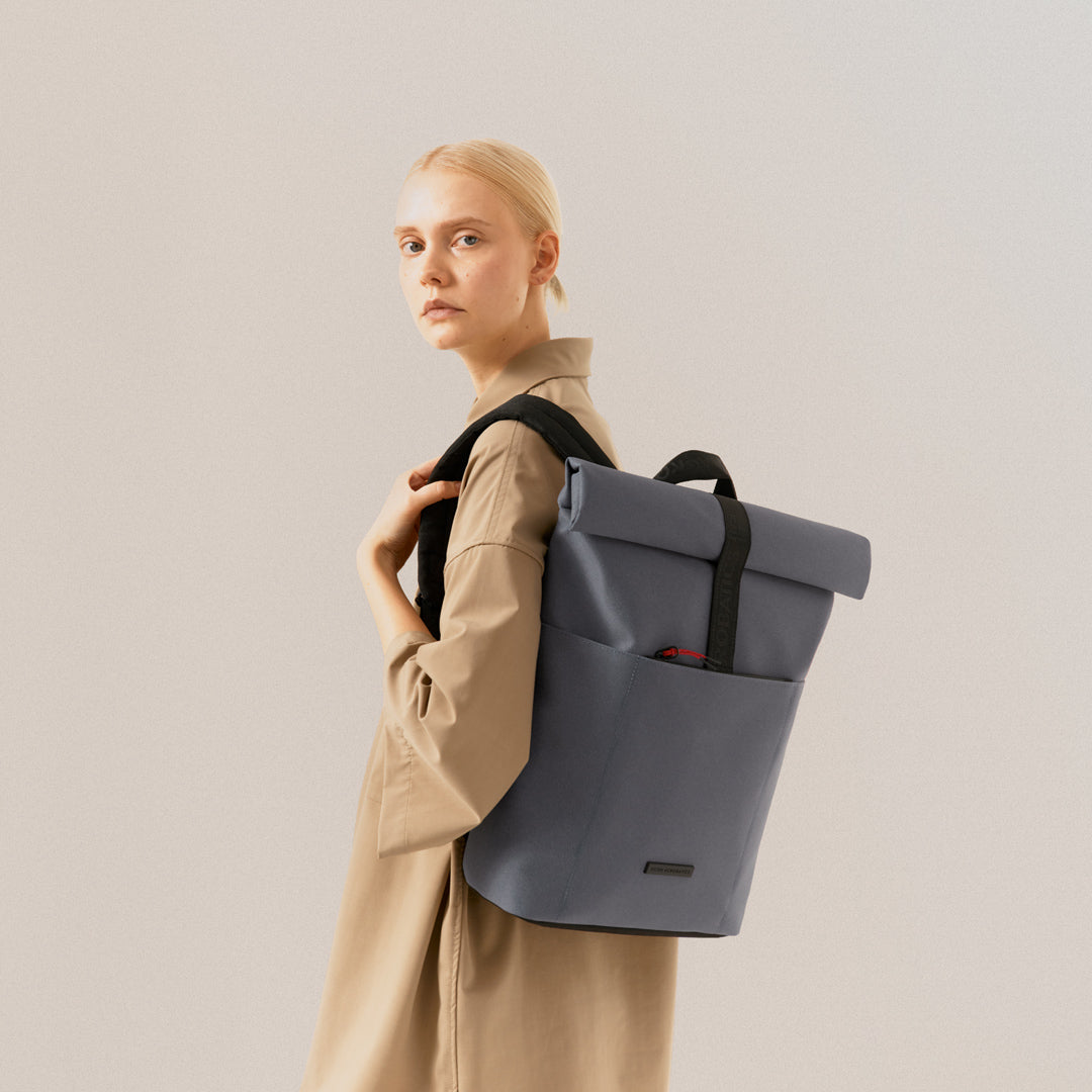 Hajo Roll-Top Backpack - Pigeon Blue Reflective / Mini