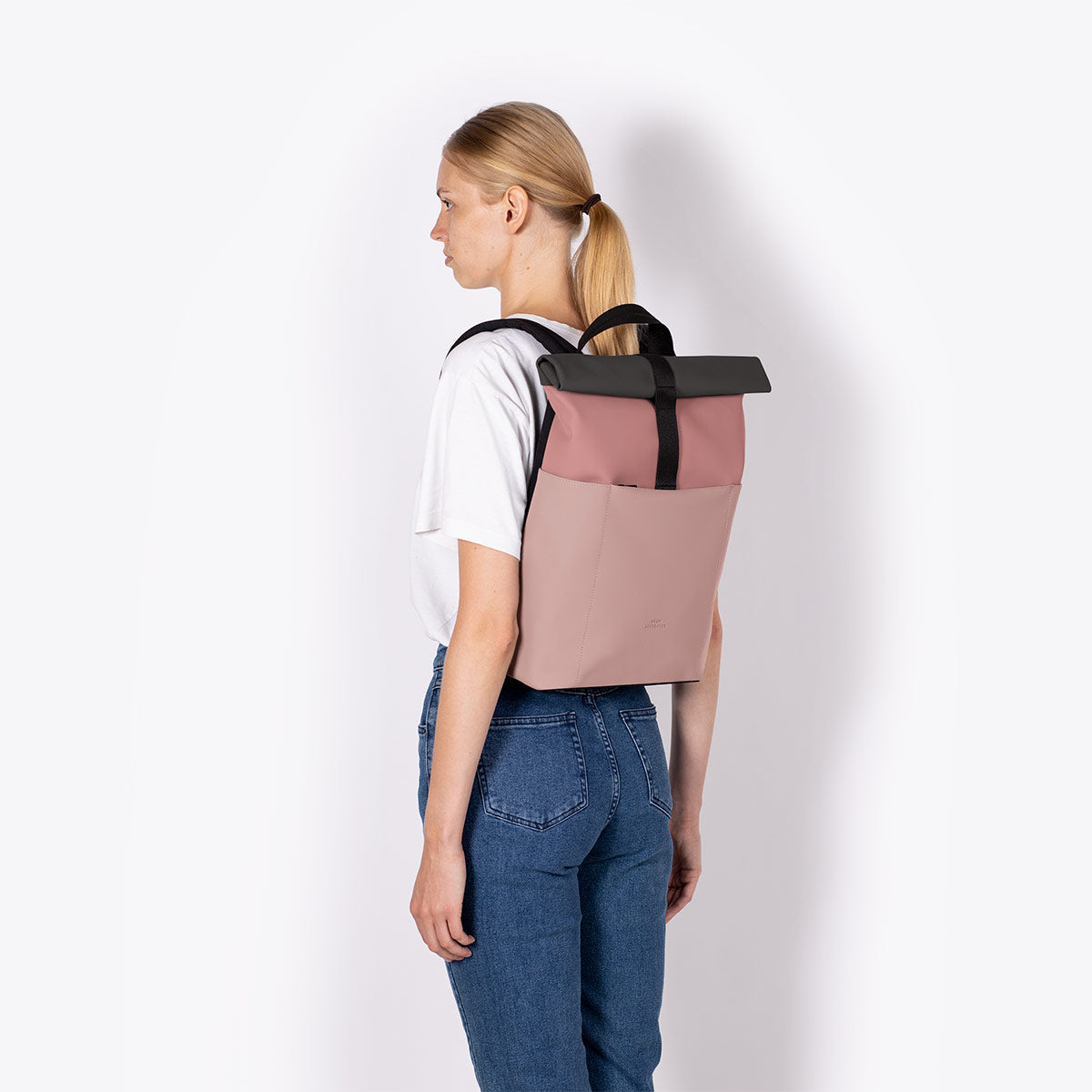 Hajo Roll-Top Backpack - Dark Rose - Rose / Mini