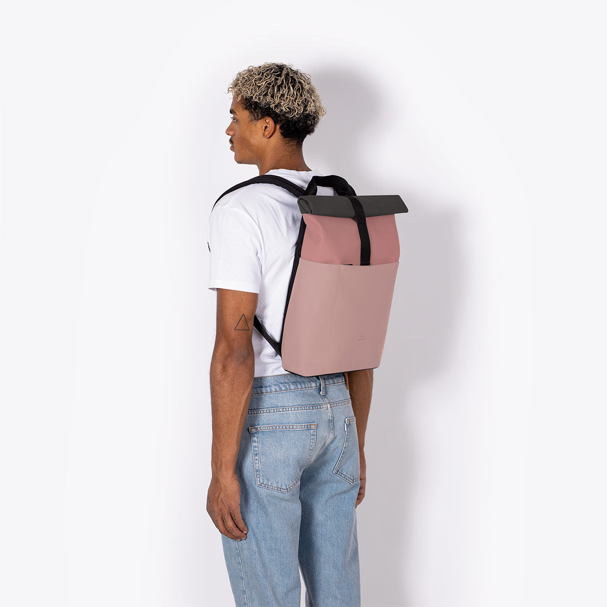 Hajo Roll-Top Backpack - Dark Rose - Rose / Mini