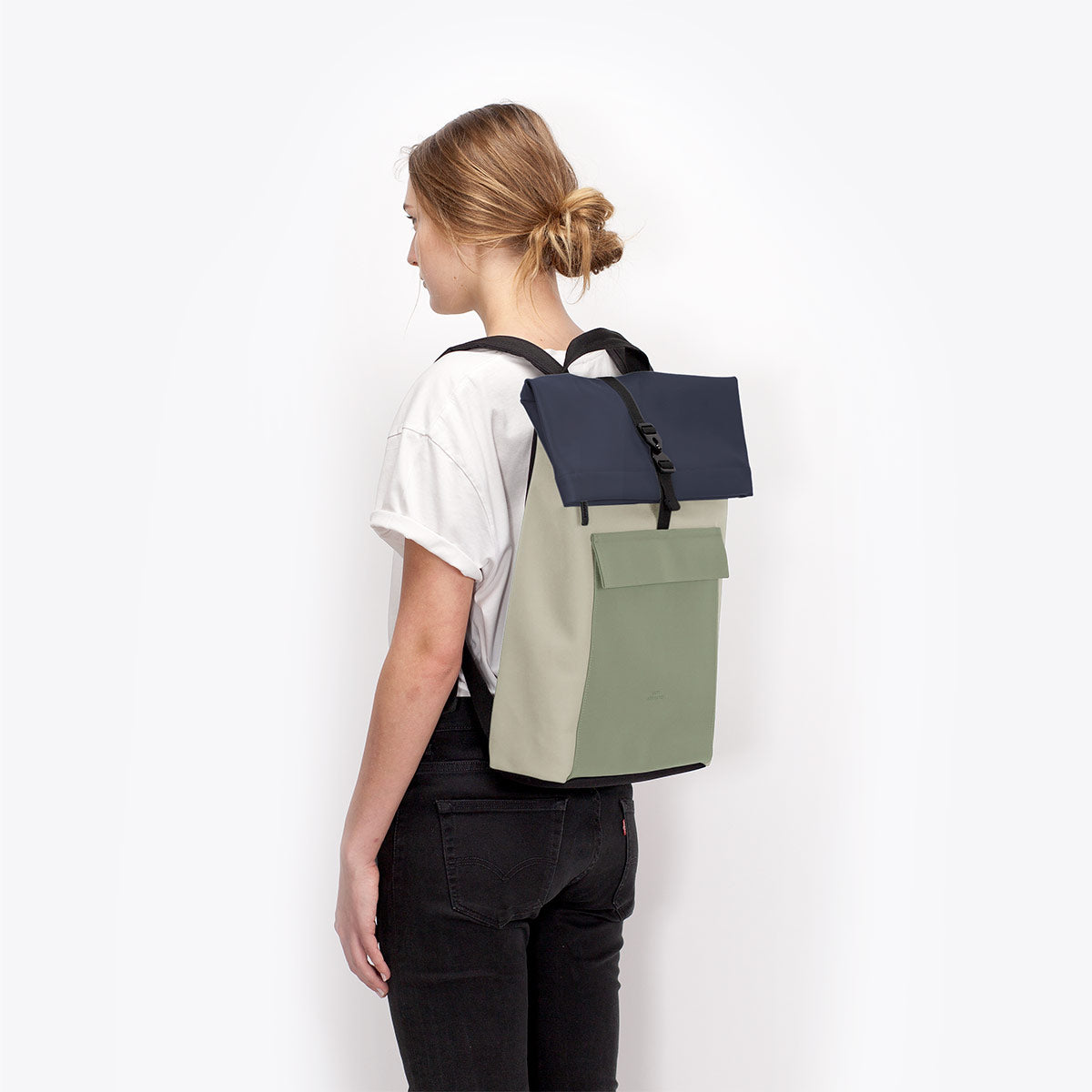 Jasper Roll-Top Backpack - Pastel Green - Sage Green / Medium