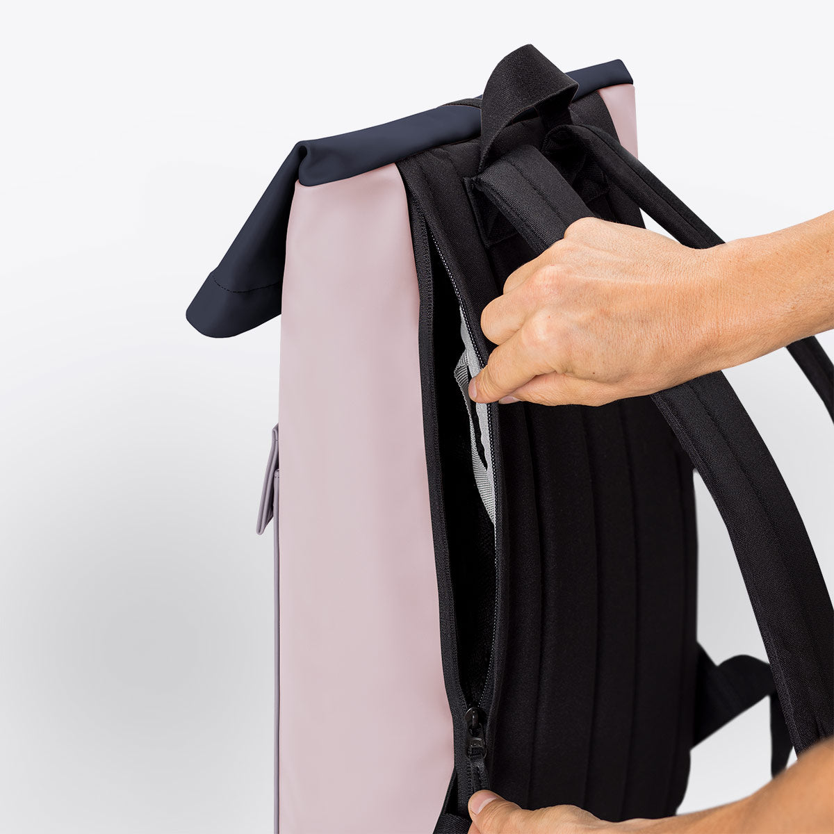 Jasper Roll-Top Backpack - Light Rose - Dusty Lilac / Mini